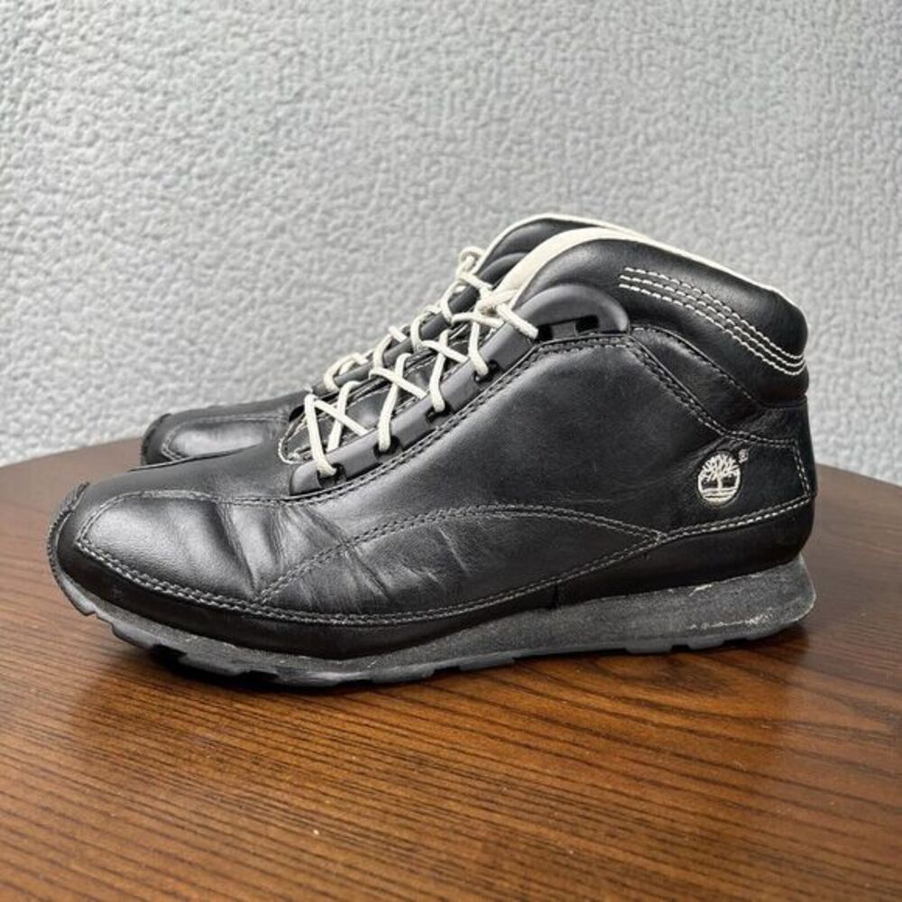 Timberland Shoes Women's 7.5 Black Premium Leather Lace Up 17346 Boots